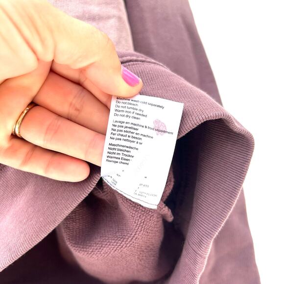 Anine Bing Harvey Crewneck Sweatshirt Washed Faded Burgundy Tie Dye Medium - Picture 6 of 11